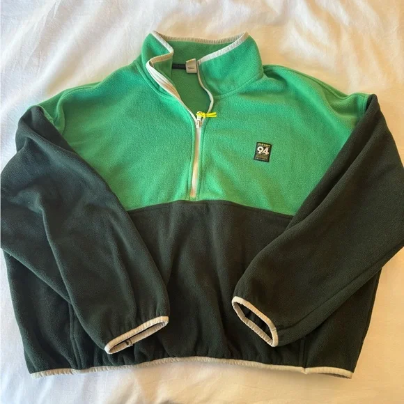Old Navy Green Color block fleece - Picture 3 of 5